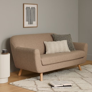 Gabriola Sandstone Wool Bouclé Loveseat